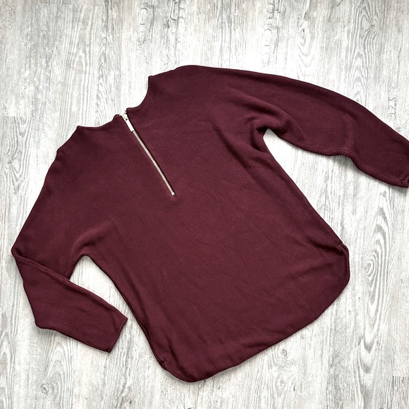 Michael Kors Burgundy Crew Neck Sweater Size Large - Picture 8 of 8